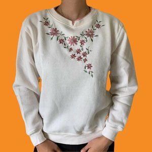 Petite Floral Granny Sweater